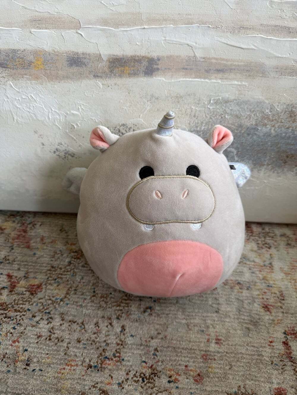 Squishmallow 7.5" Haizley The Hippocorn With Wings Kellytoy Soft Plush Hippo